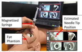 Hall Effect Sensing Workspace Estimation with Non-Permanent Magnetic Needle for Eye Anesthesia Training System via Robotic Experiments